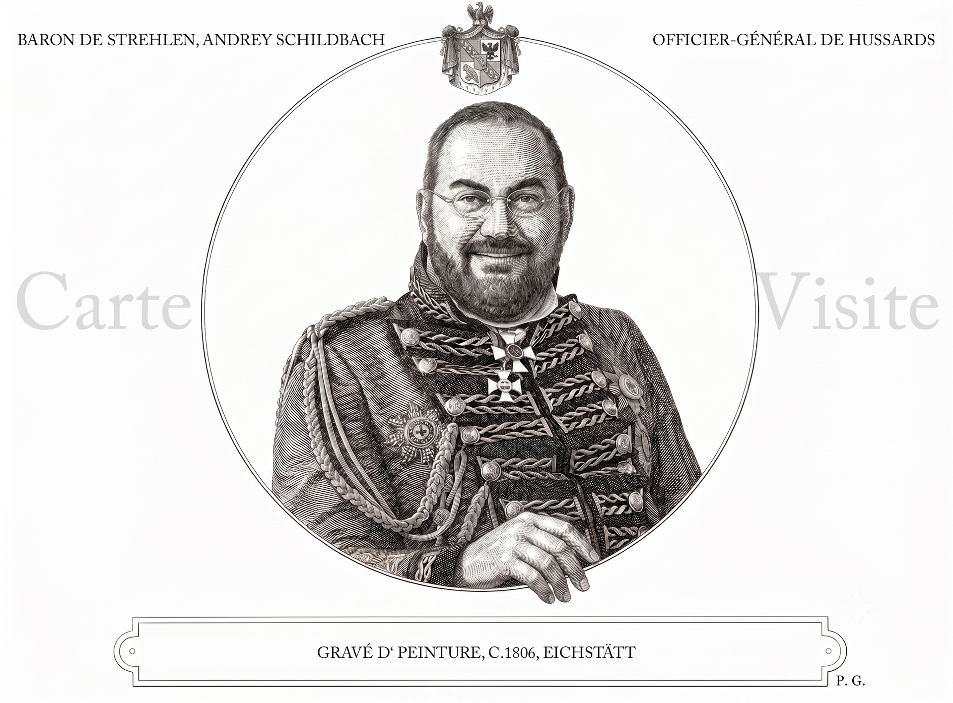 Carte de Visite eines Offiziers